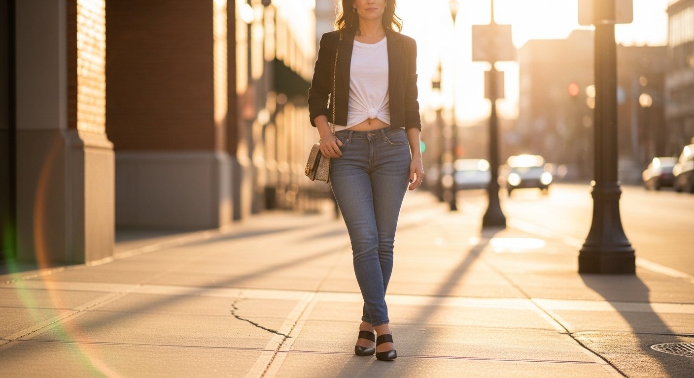 9 Low Rise Jeans Outfits That Feel Effortless
